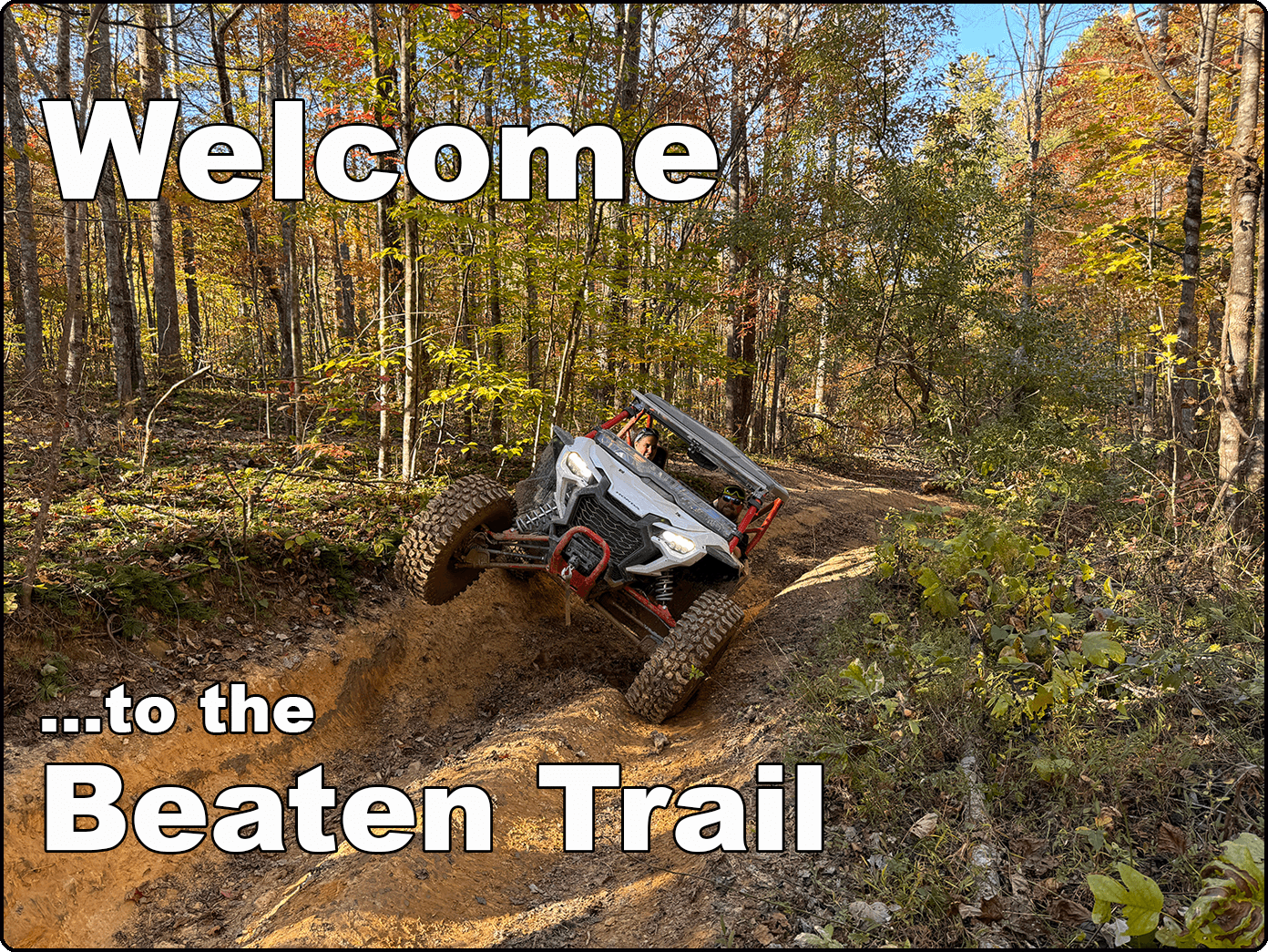Trail background with Welcome text