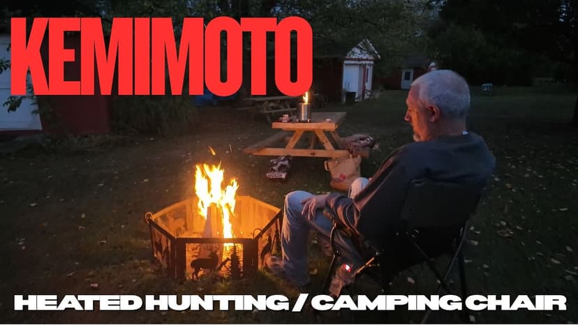 Kemimoto Heated Camping and Hunting Chair - great for keeping warm!