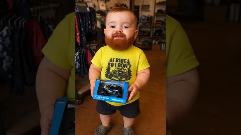 #Shorts Baby Dante finds a rzr toy