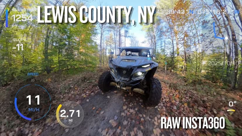 Lewis County Trails, NY - Insta360 - RAW video, WildCat, Lewis County Video